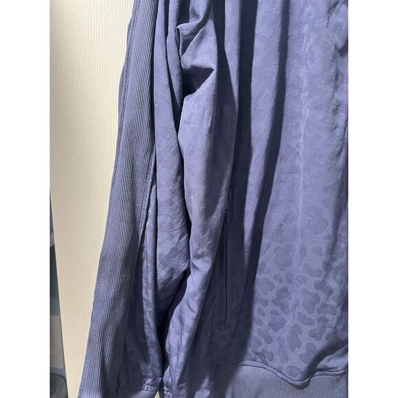Athleta Brooklyn Bomber Jacket, Leopard Medieval Violet SIZE 2X - Picture 5 of 13